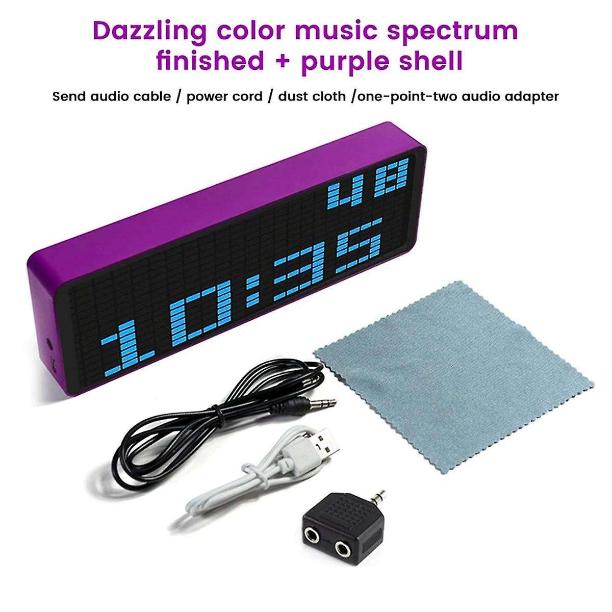 LED Music Spectrum Display RGB Light Colorful Spectrum Pickup Atmosphere Lamp Voice Control Level In