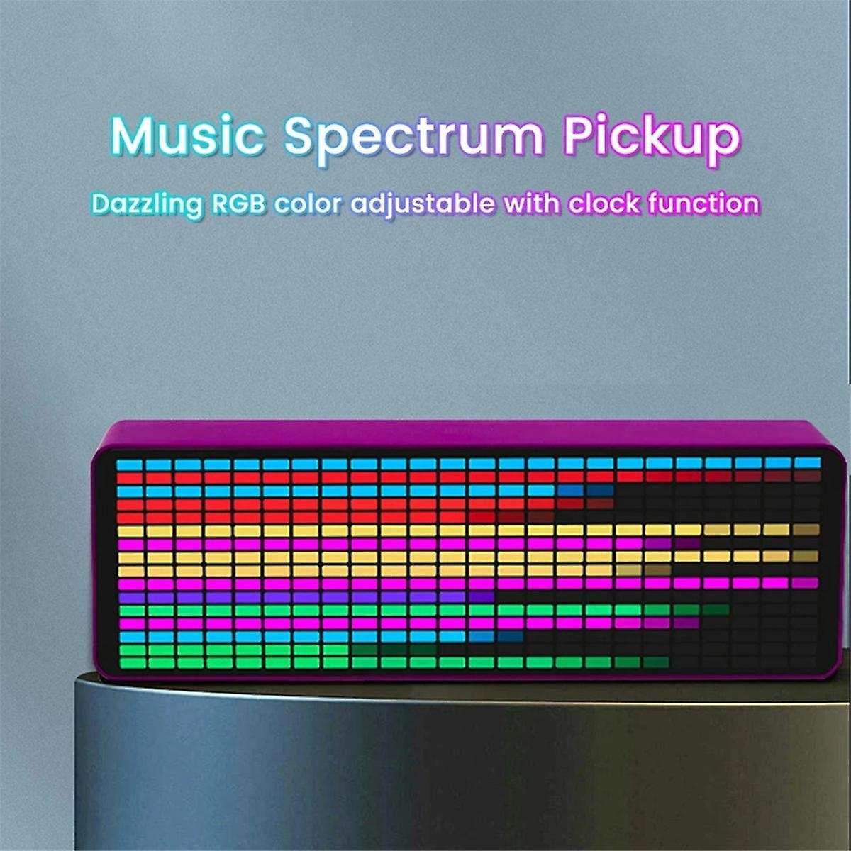 LED Music Spectrum Display RGB Light Colorful Spectrum Pickup Atmosphere Lamp Voice Control Level In