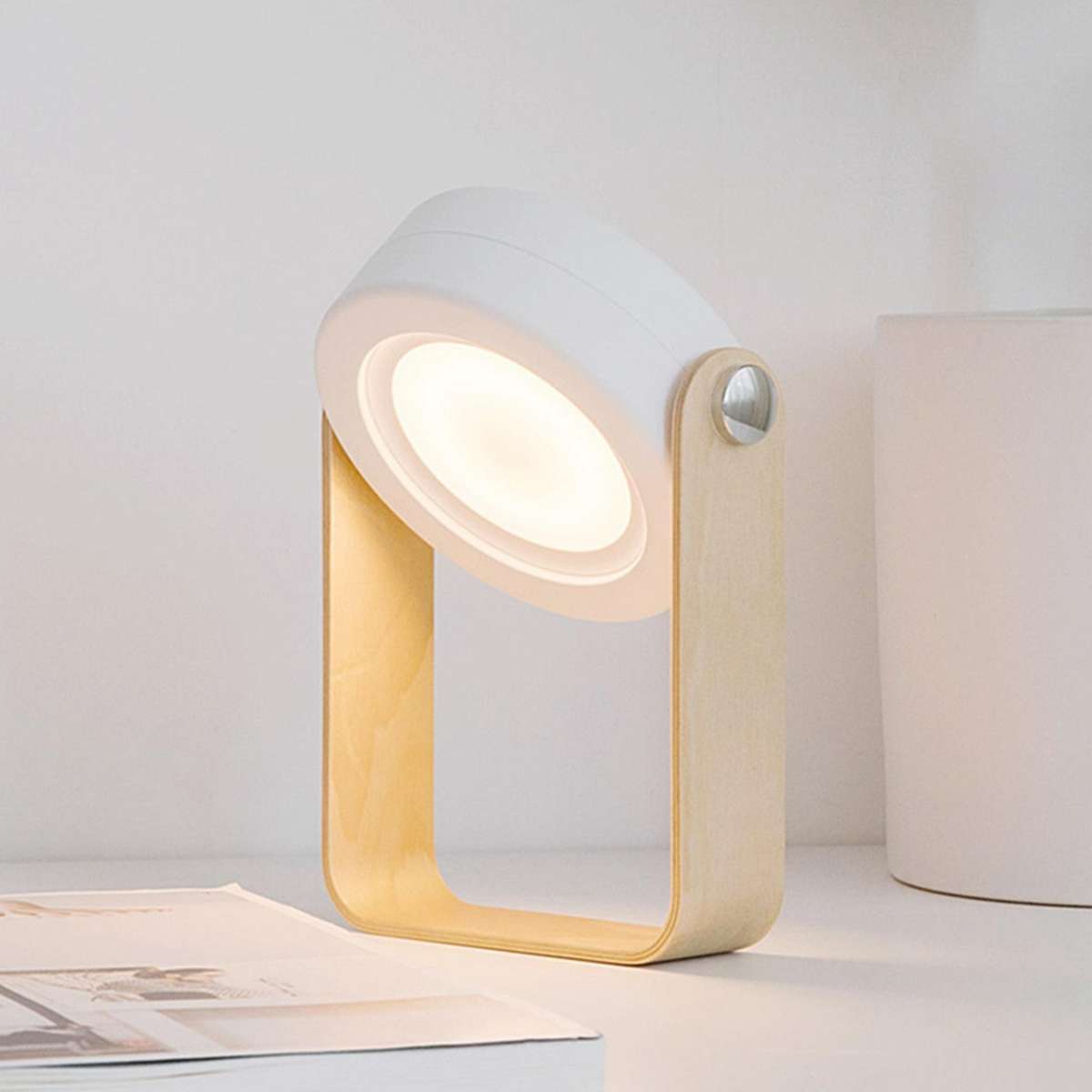 LED Night Light Foldable Table Lamp USB Rechargeable Portable Dimmable Light for Indoor Lighting Out
