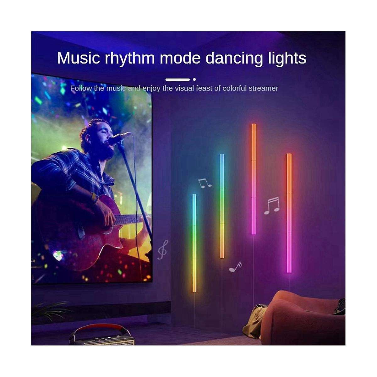Led Smart Wall Lamp with Us Plug Colorful Convenient Light Bar Diy Atmosphere Night Light App Music