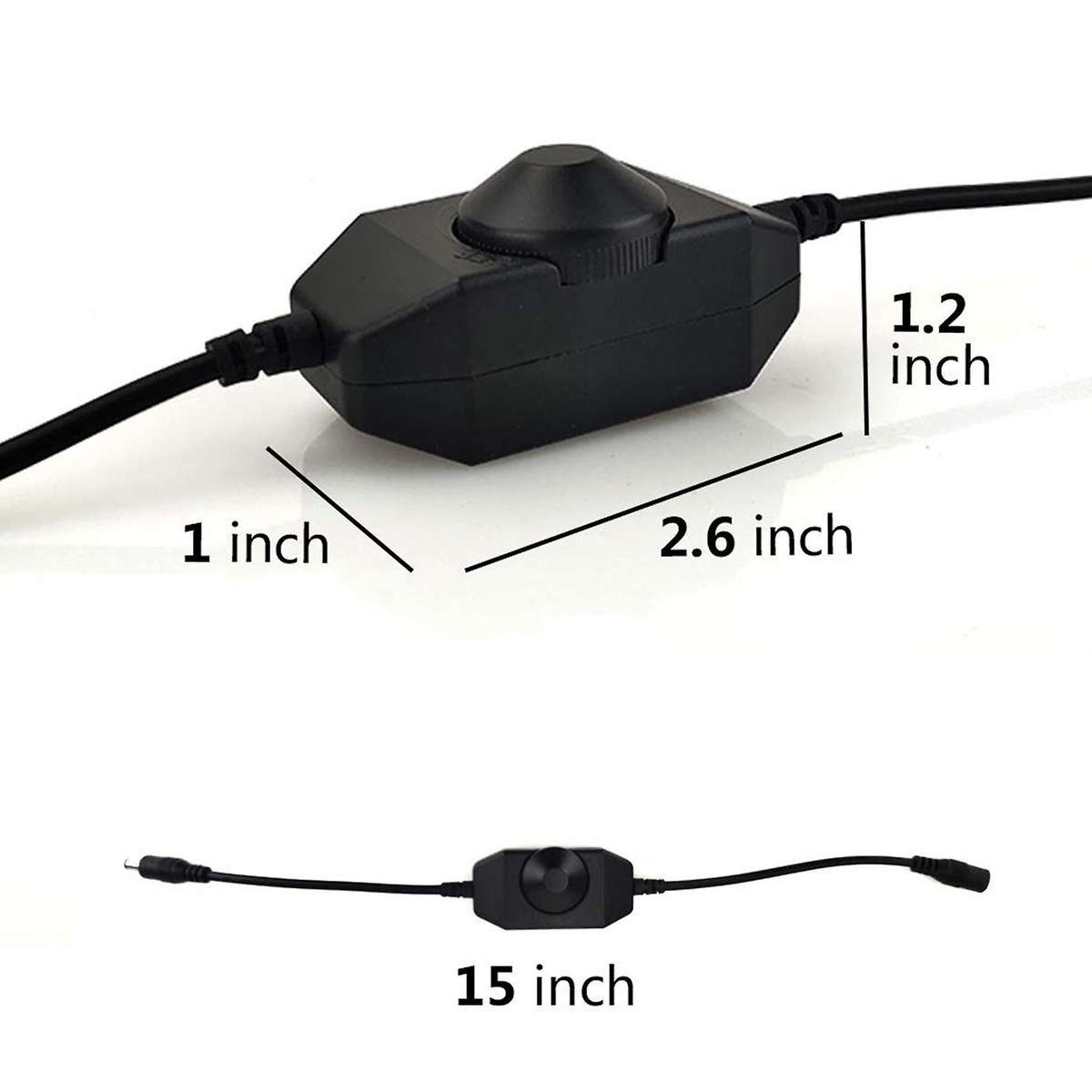 LED Strip Lights Dimmer Switch Stepless Compatible for LED Dimmable Lights, LED Rope Light 3528,5050