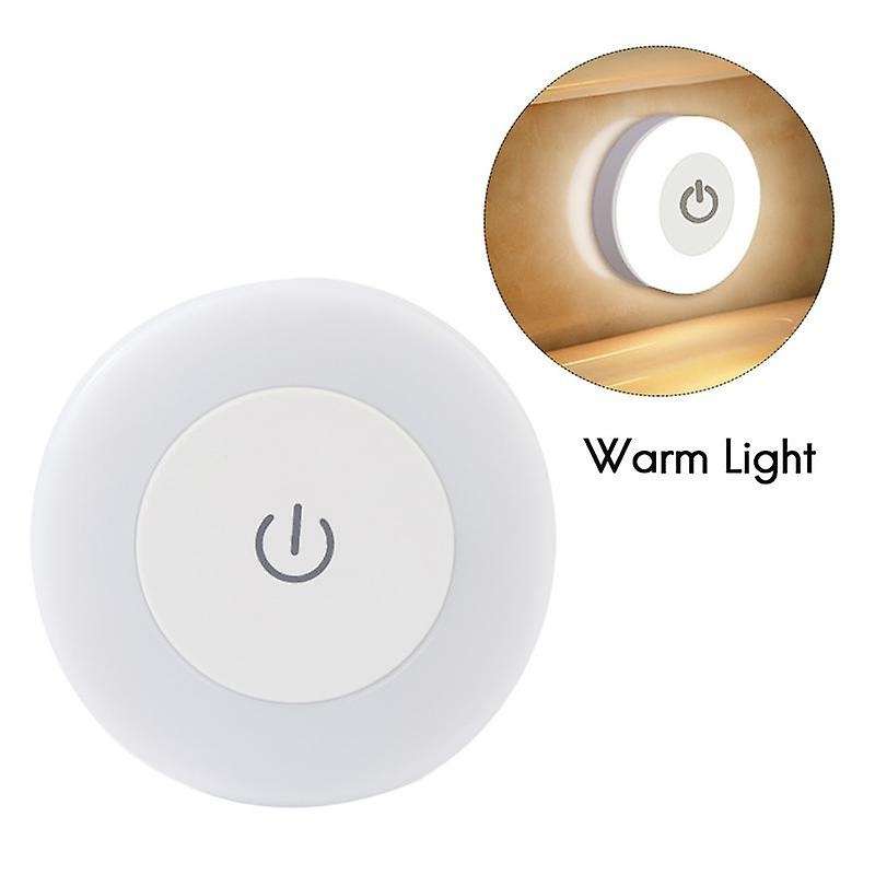 Led Touch Sensor Night Lights 3 Modes Magnetic Base Wall Light Usb Rechargeable Round Portable Dimm
