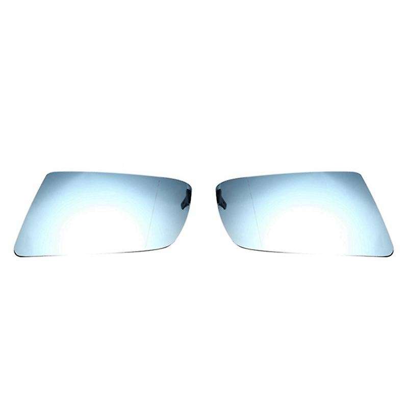 Left & Right Side Blue Heated Electric Wide Angle Wing Mirror Glass for- 5 E60 E61 2003 2004 2005 20