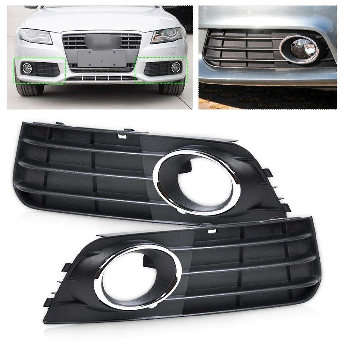 Left Fog Light Frame Lamp Trim Grill Cover Under Front Bumper for A4 B8 A4l 2009-2012 8kd807681