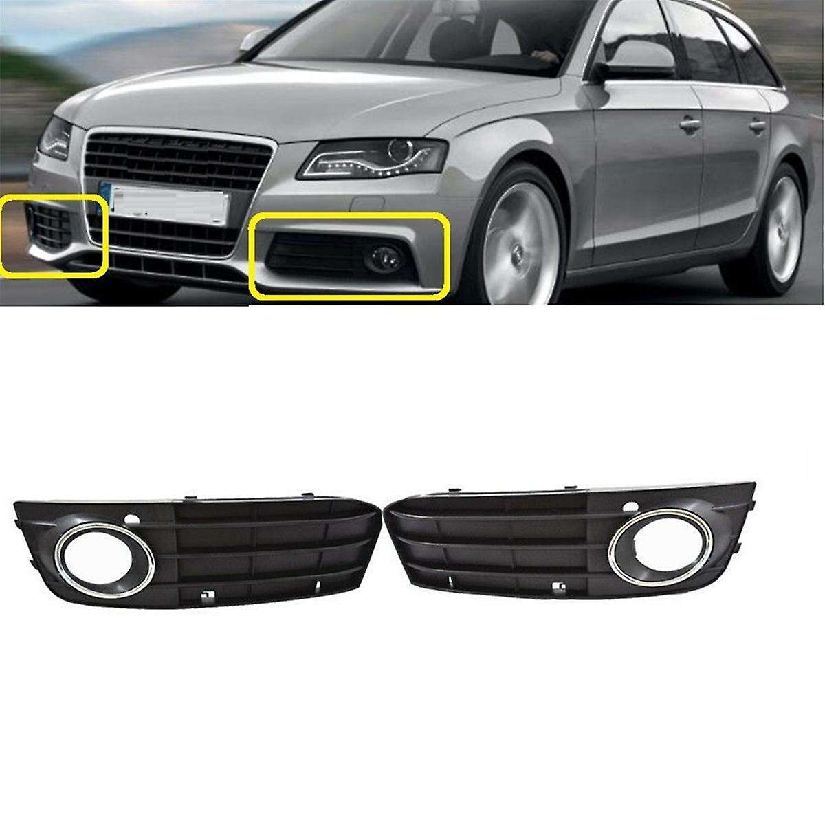 Left Fog Light Frame Lamp Trim Grill Cover Under Front Bumper for A4 B8 A4l 2009-2012 8kd807681