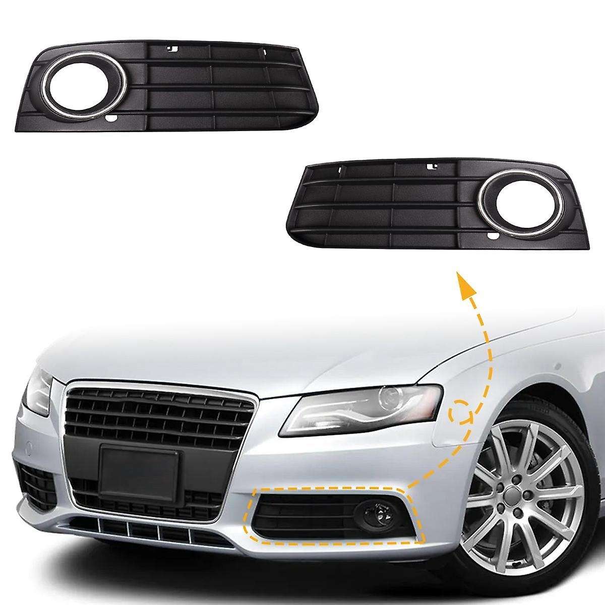 Left Fog Light Frame Lamp Trim Grill Cover Under Front Bumper for A4 B8 A4l 2009-2012 8kd807681