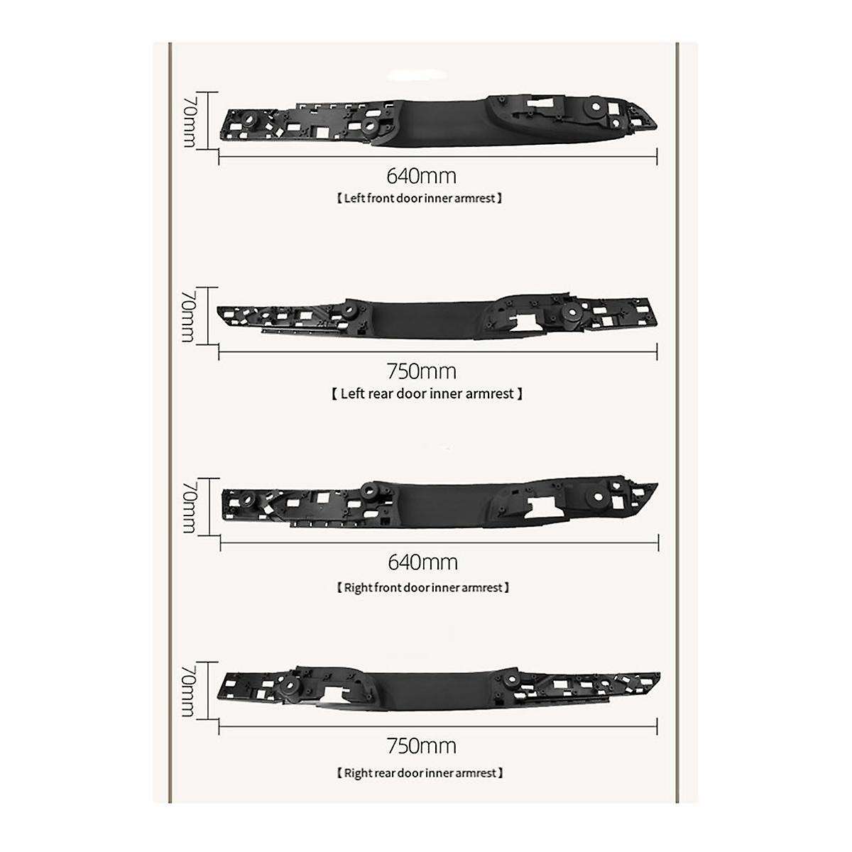Left Front Car Door Inner Armrest Interior Door Handle Panel for 7 Series F01 F02 730 735 740 2009-