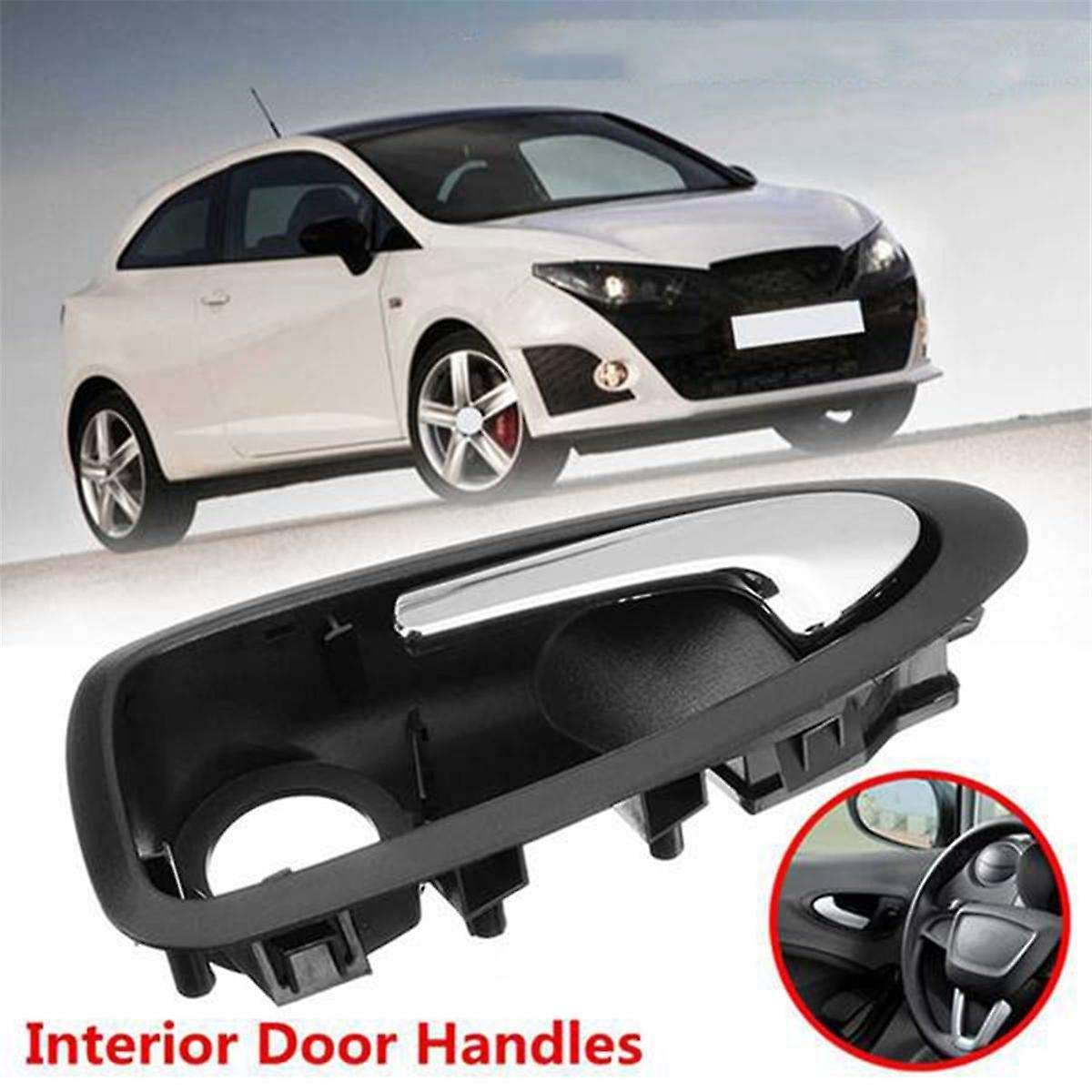Left Front Inside Door Handles 6J0837113A 6J0837113K for Seat 2009-2017 Car Handle Chrome Gloss Deco