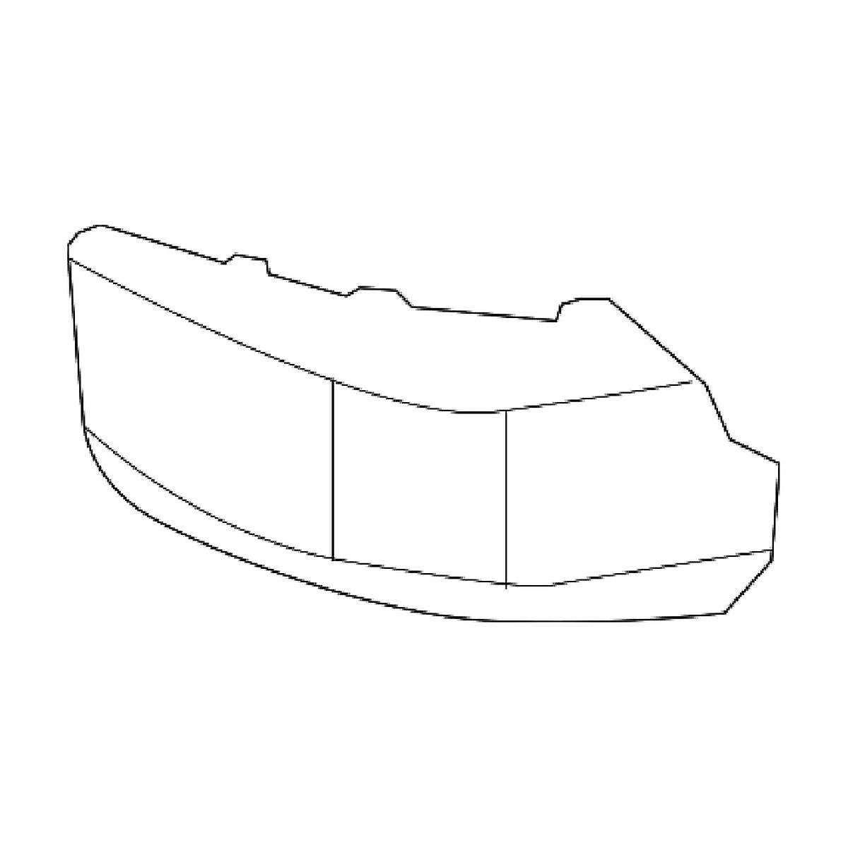 Left Rear Bumper Corner Pad Trim Cover 52463-35021 for 2007-2014 End Cap Wrap Shells 5246335021