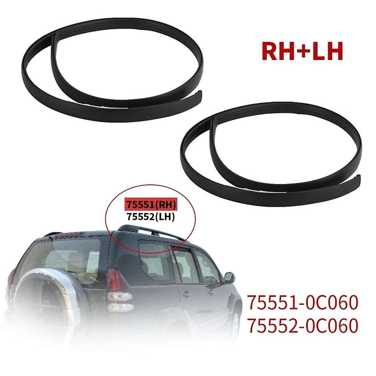 Left Roof Drain Side Trim Strip 75552-0C060 for Crewmax 2007-2021 Roof Molding Drip Weatherstrip