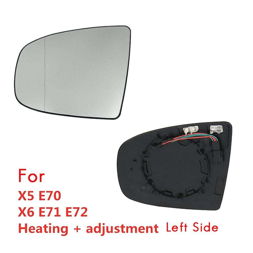 Left Side Rear View Mirror Side Mirror Glass Heated + Adjustment for X5 E70 2007-2013 X6 E71 E72 200