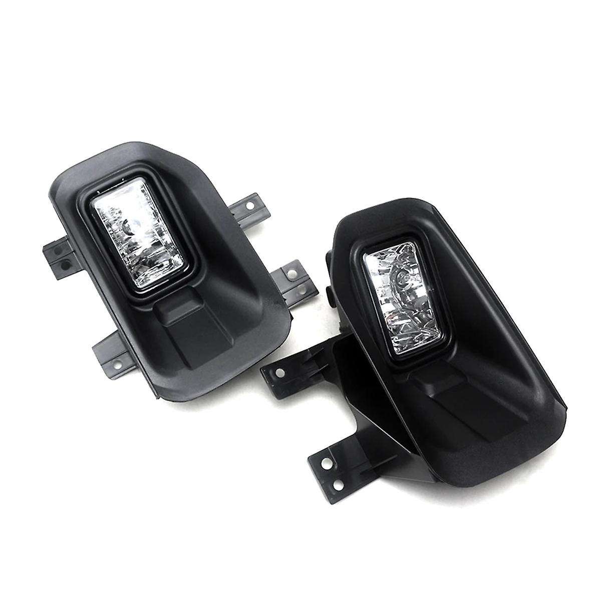 Left+Right Front Bumper Fog Lamp Assembly for 2015-2017 Halogen Daytime Running Lights