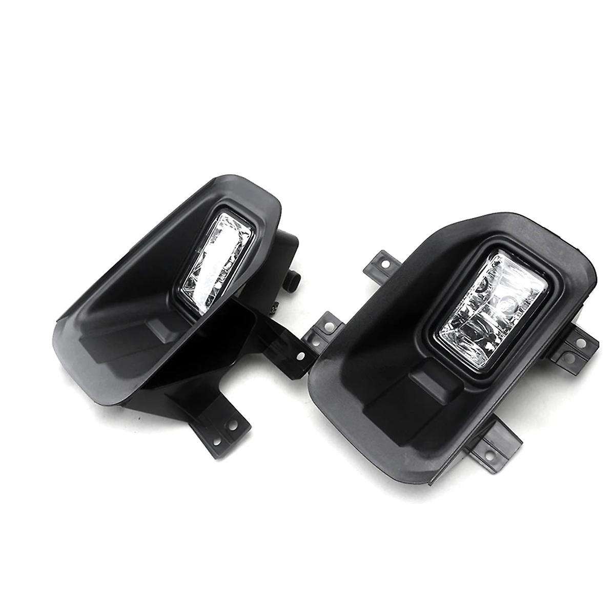 Left+Right Front Bumper Fog Lamp Assembly for 2015-2017 Halogen Daytime Running Lights
