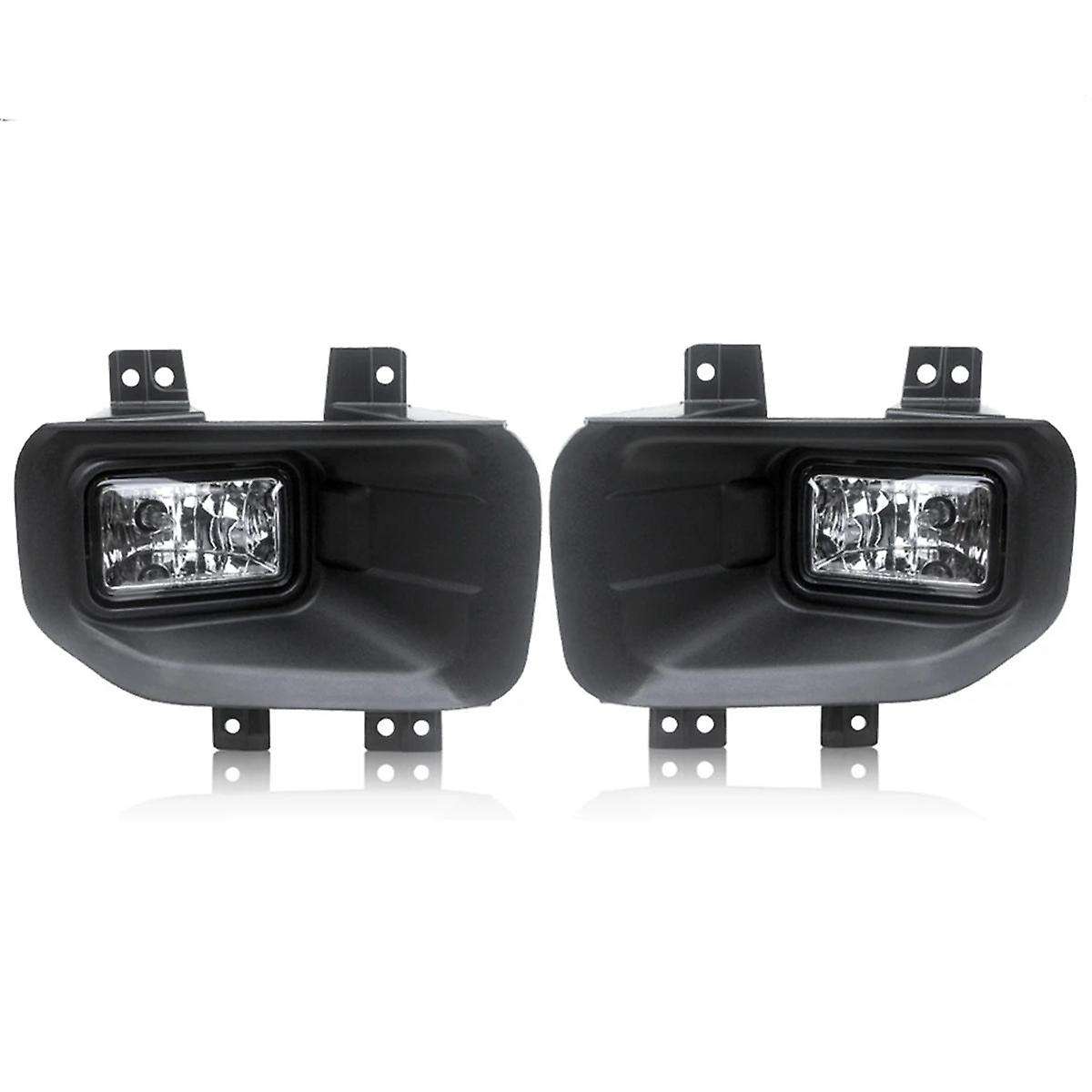 Left+Right Front Bumper Fog Lamp Assembly for 2015-2017 Halogen Daytime Running Lights