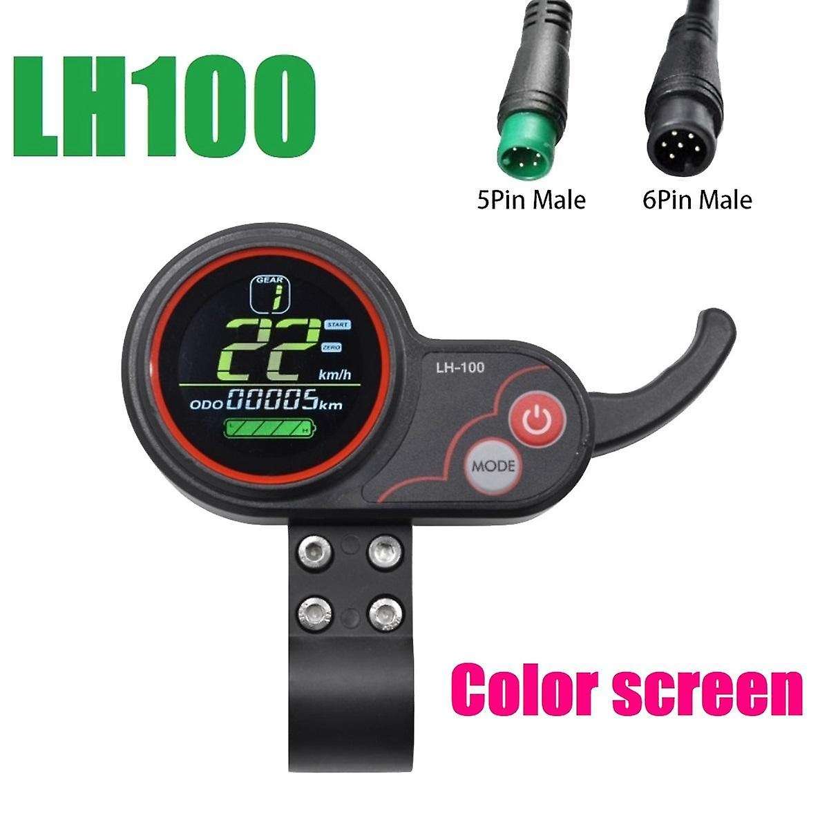 LH100 LCD Display Dashboard Throttle Meter 24V-60V for Electric Scooter Ebike LCD Display Speedomete