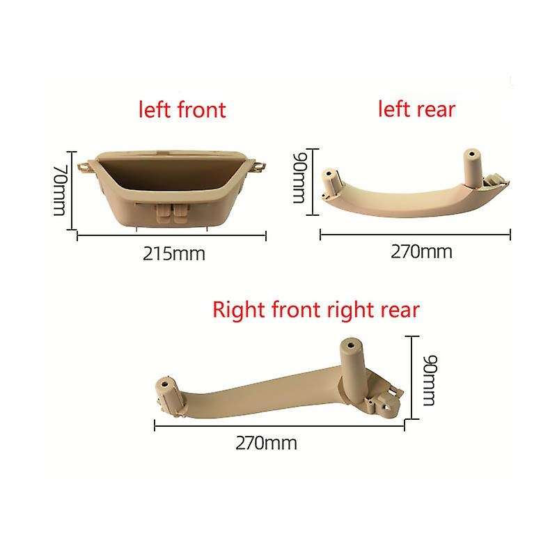 LHD Car Interior Door Handle Door Panel Pull Connector Accessories for - F25 F26 X3 X4 2011-2017 Bla