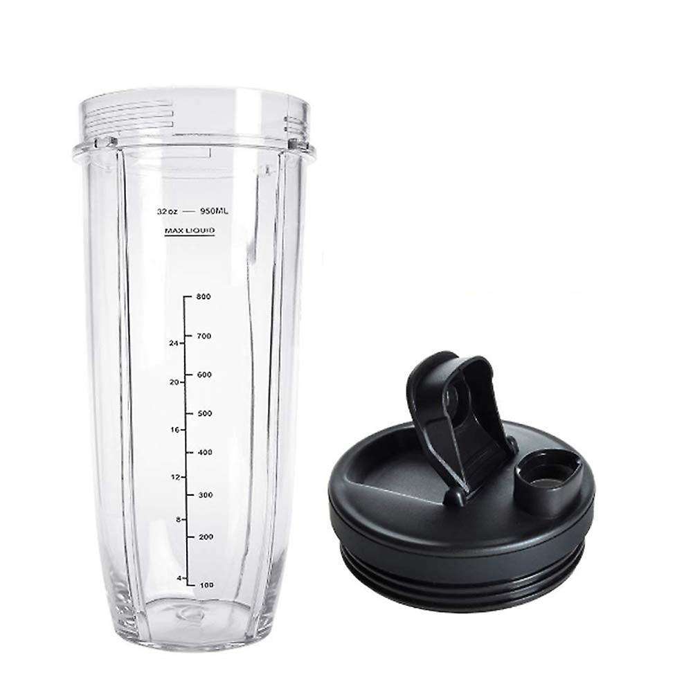 Lid and 32OZ Cup and 7 Fins Blade for Compatible for Ninja Auto IQ 1000W Blender Accessories Replac