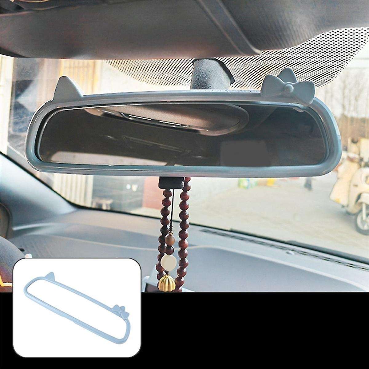 Light Blue Car Interior Rearview Mirror Protective Frame Trim Cover for Dolphin Mini / Seagull