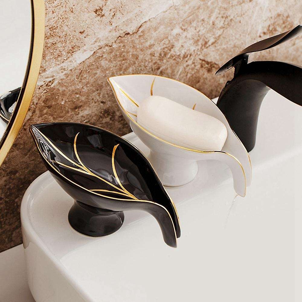 Light Luxury Ceramics Soap Dish Draining Soap Packaging Boxes Soap Holders Kitchen Organizer Soap S