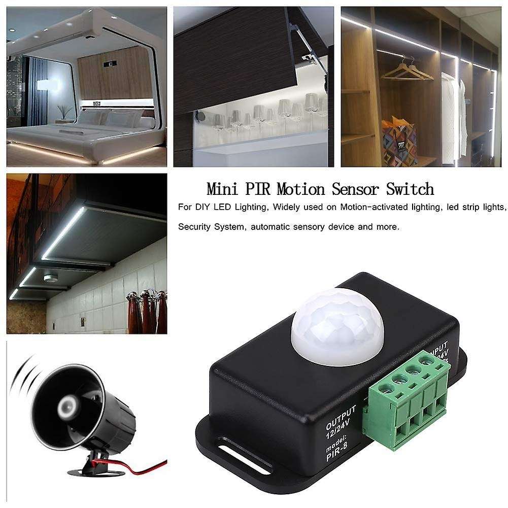 Light Strip Motion Sensor Switch, DC12V - 24V, Infrared Motion Sensor, Motion Detector Switch for Ki