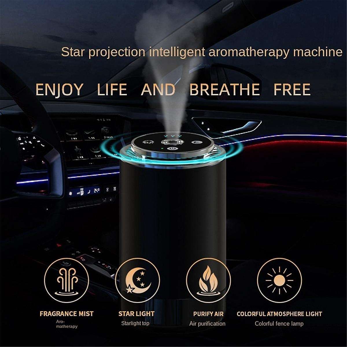 Lighting Atmosphere Car Smart Aromatherapy Machine Mini Diffuser Aromatherapy Machine Automatic Time