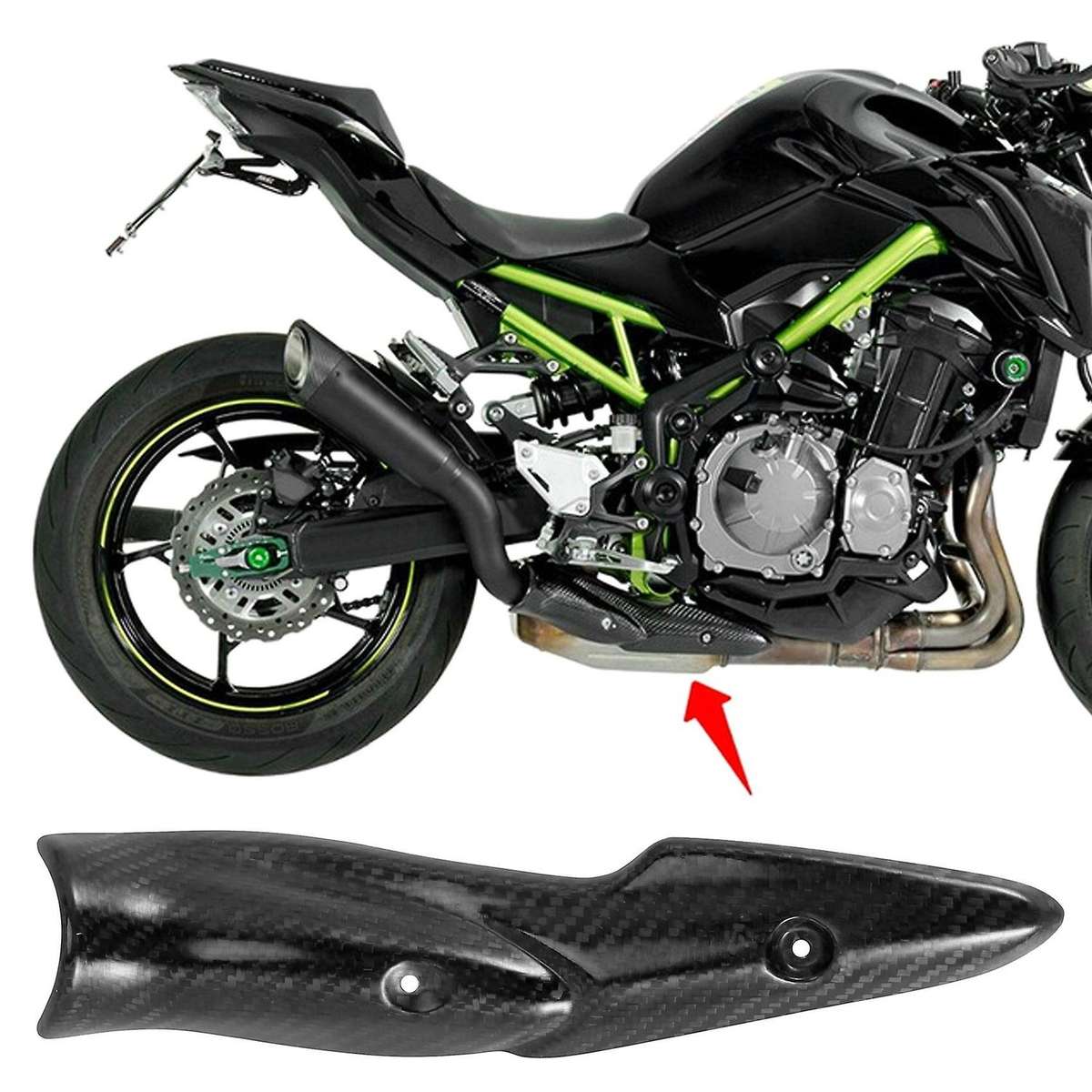 Link Pipe Carbon Fiber Heat Shield Cover Guard Anti-Scalding Shell