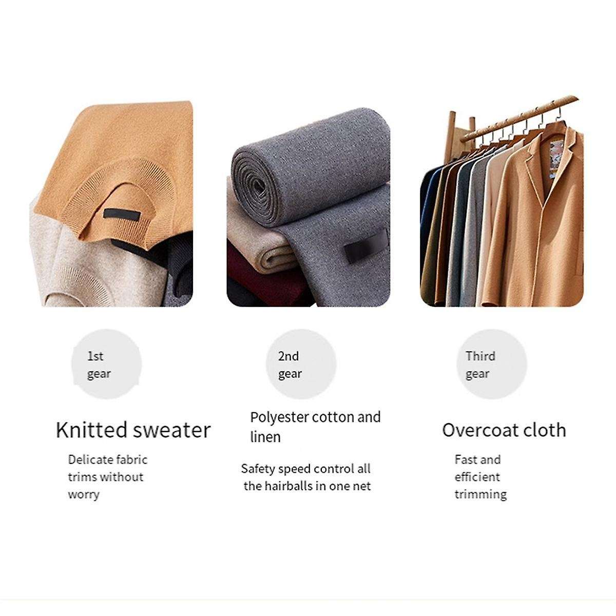 Lint Remover for Clothing Rechargeable Hair Ball Trimmer Fuzz Pellets Clothes Sweater Fabric Shaver