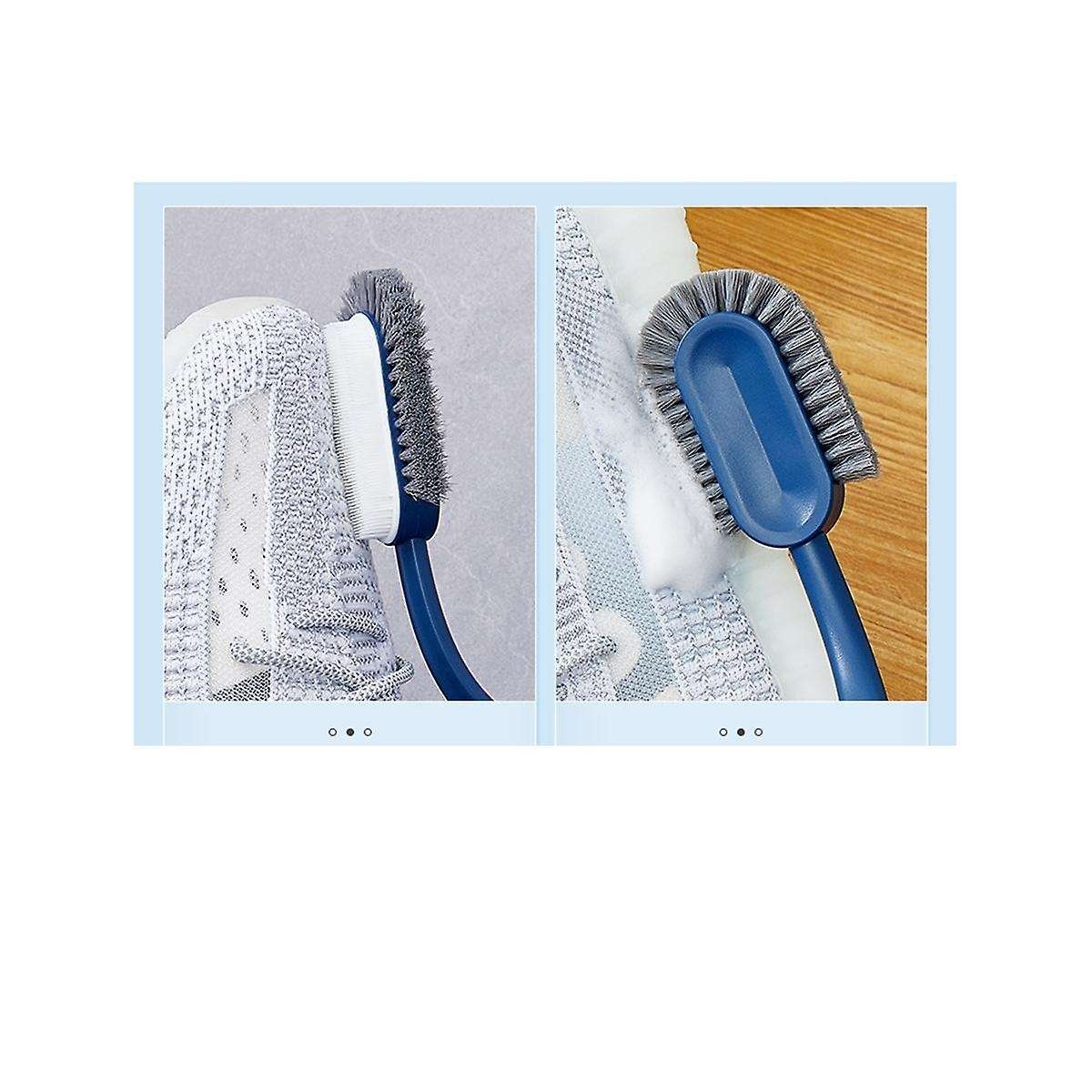 Long Handle Shoe Brush Soft Fur Does Not Hurt Shoes Clothes Household Multi Functional Blue