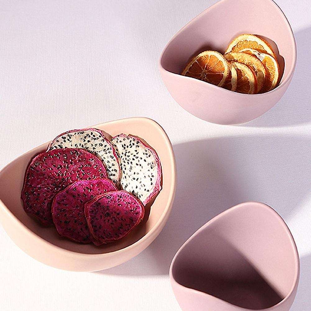 Lotus Ceramic Bowl Dishes and Plates Sets Fruit Plate Simple Decor Storage Fruit Ceramic Dinner Plat