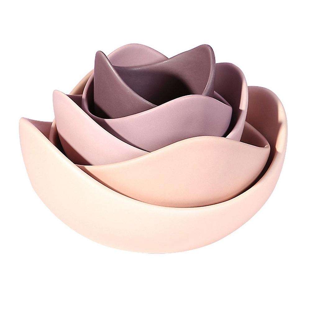 Lotus Ceramic Bowl Dishes and Plates Sets Fruit Plate Simple Decor Storage Fruit Ceramic Dinner Plat