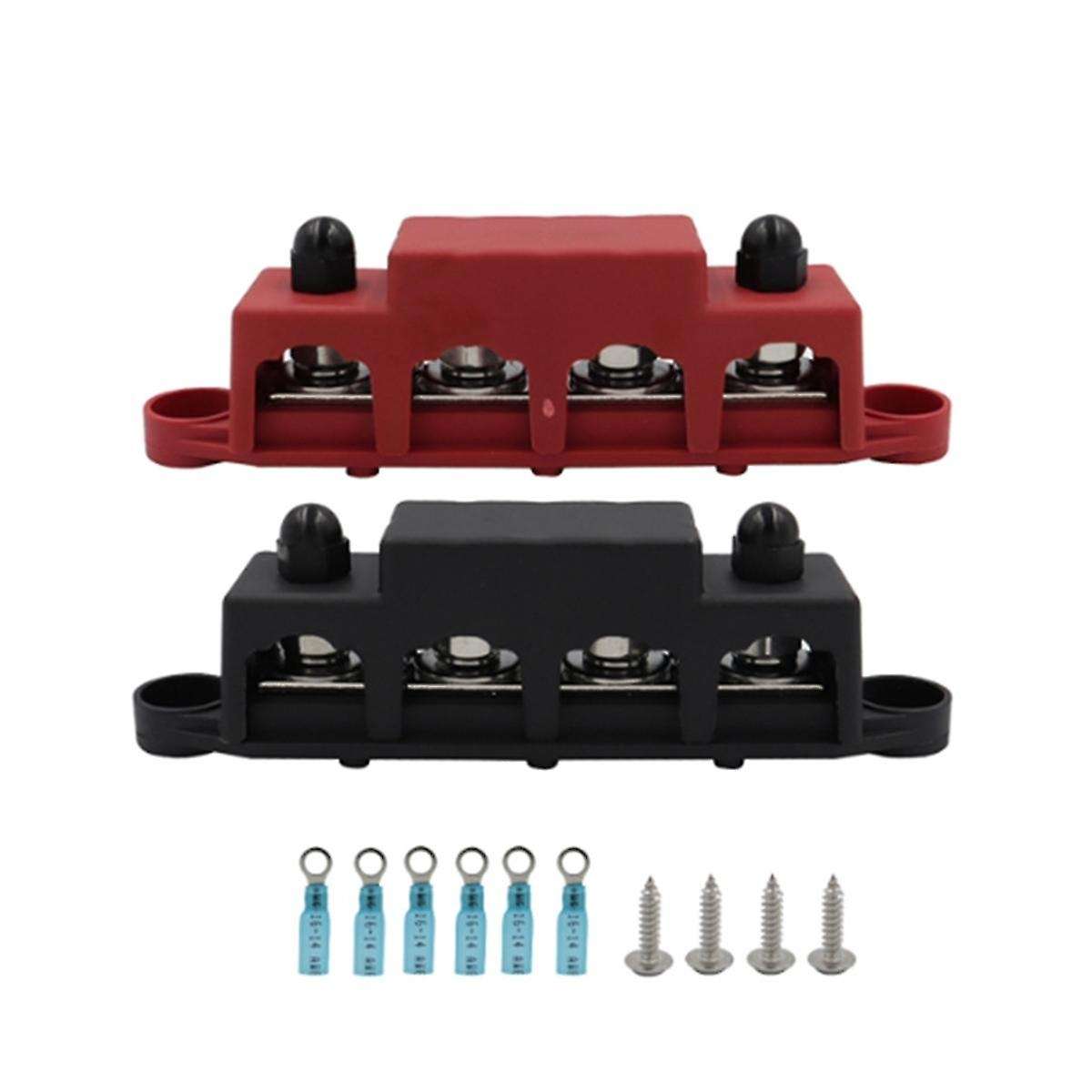 M8 Busbar Box Plate 250a 4 Terminals High Current Busbar Cable Box Auto Max Connection Amplifier Pow