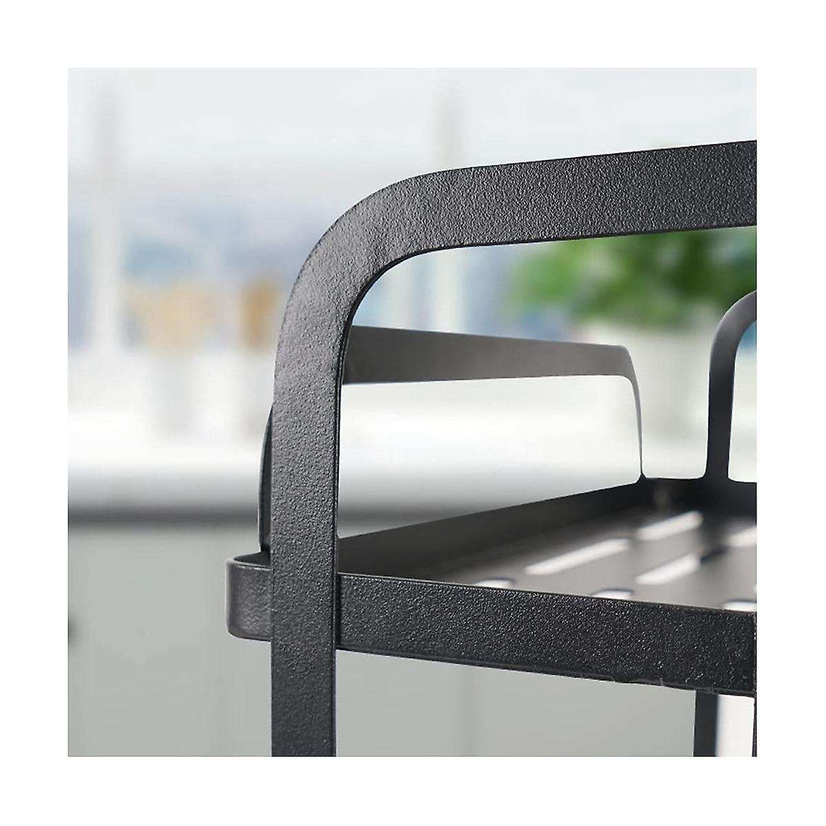 Magnetic Spice Rack Organizer 2 Tier Refrigerator Storage Shelf with Paper Towel Holder and Removabl