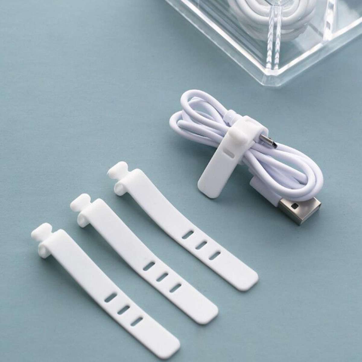 Desktop Data Charging Cable Earphone Storage Box Transparent Drawer