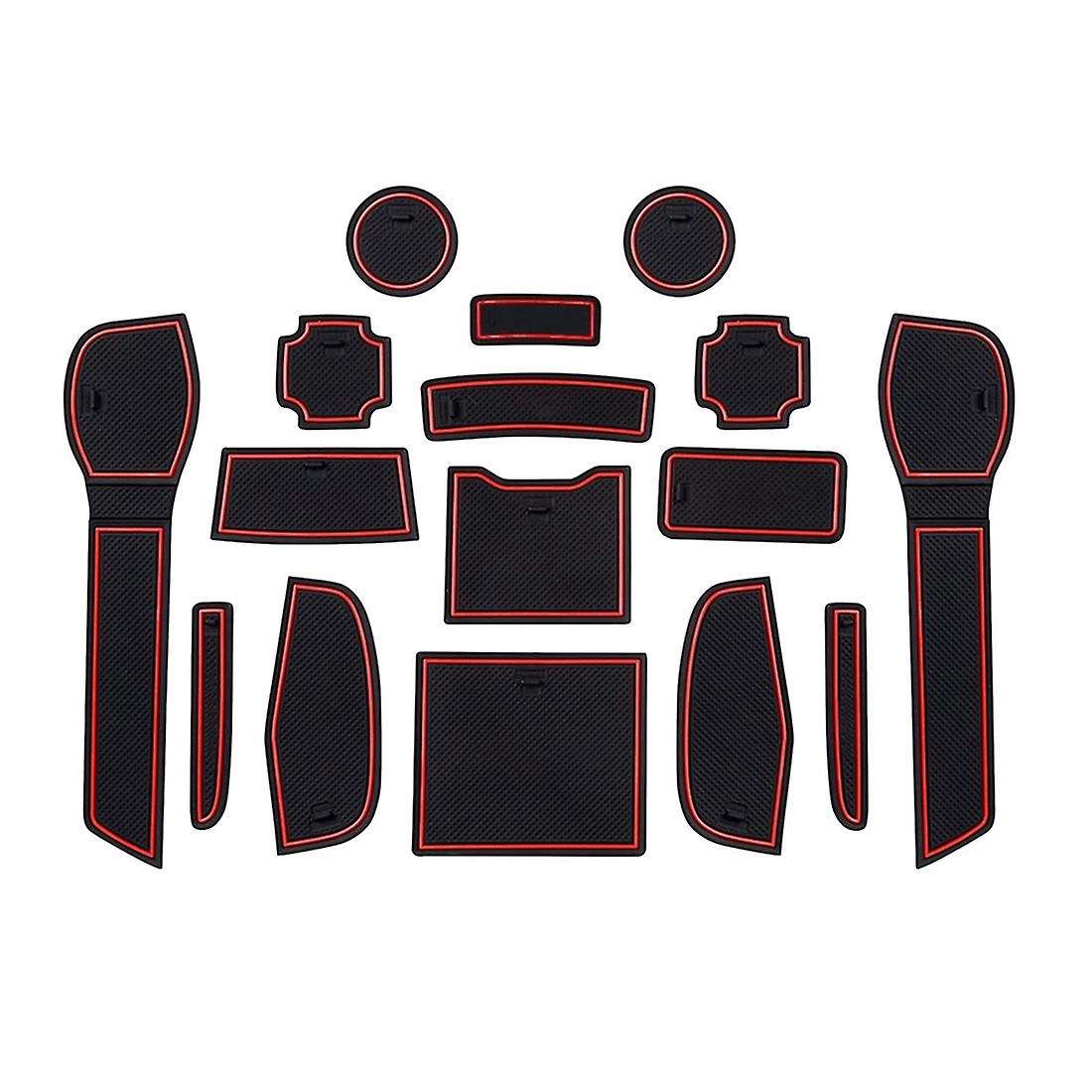 For Nissan Qashqai 2019-2021 Non-slip Mats, Rubber Mats(red)