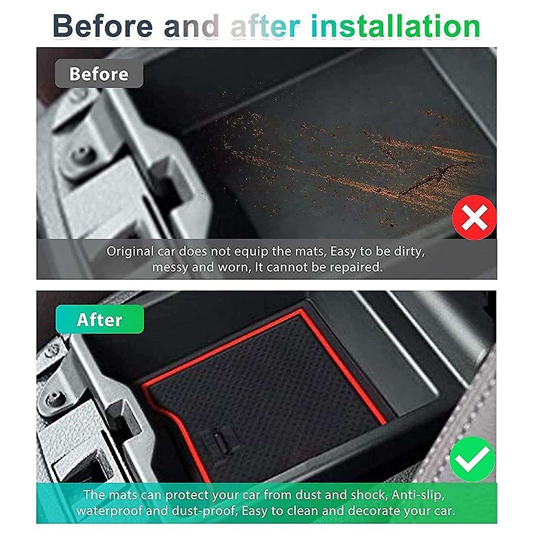 For Nissan Qashqai 2019-2021 Non-slip Mats, Rubber Mats(red)
