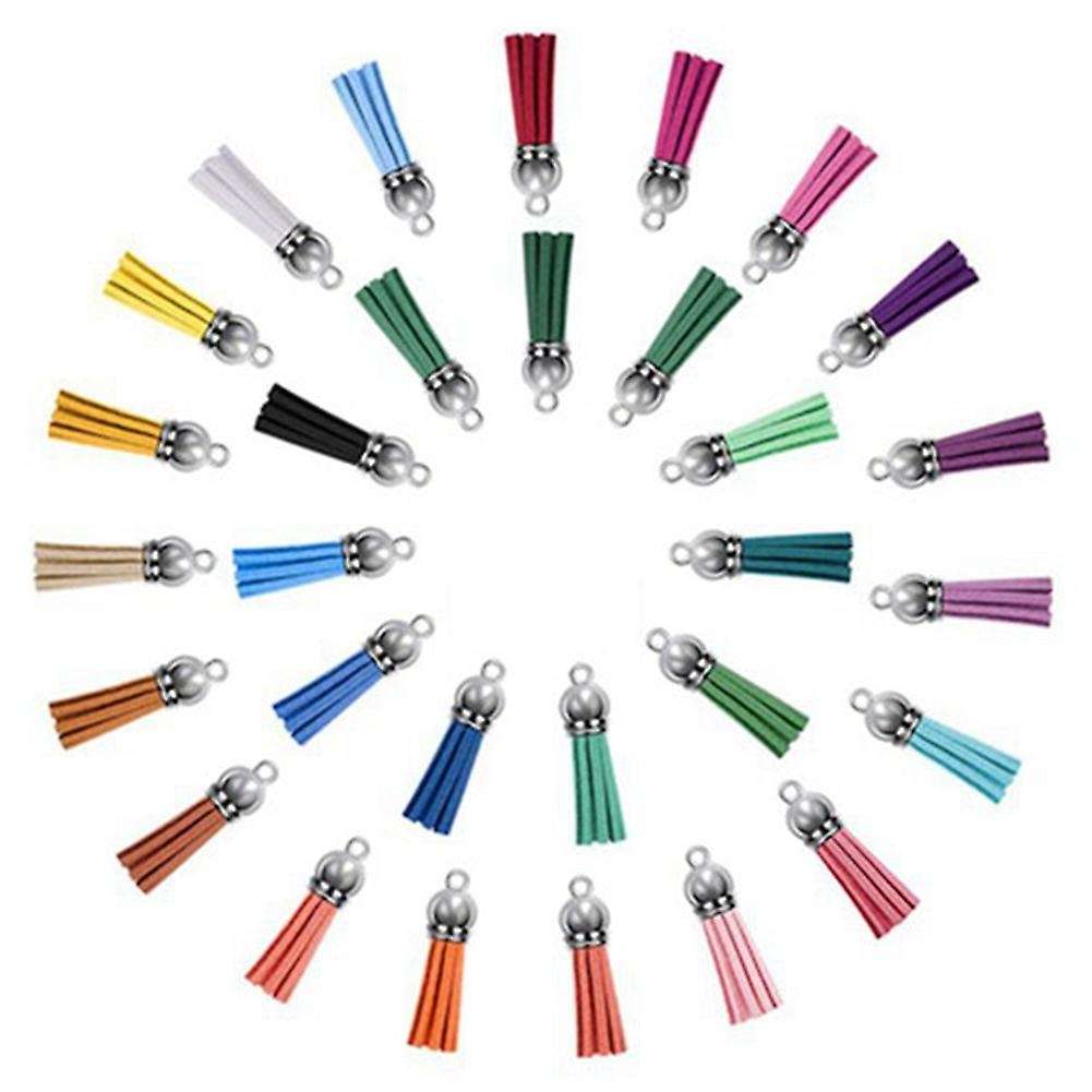 200pcs Acrylic Keychain Blanks Kit with Key Rings Jump Rings-silver