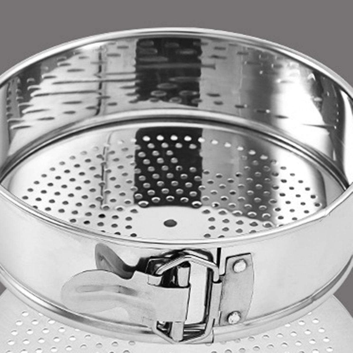 3-in-1 Cake Mold Steel Flour Sieve Steamer Cake Mold Baking Tool D
