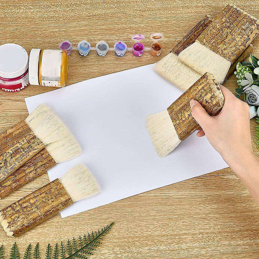 5 Size Hake Blender Brush, Bamboo Handle Brushes for Kiln Wash