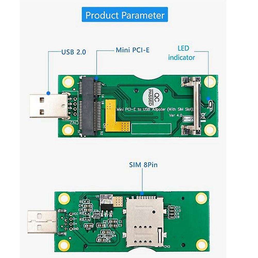2 Pack Mini Pci-e Card with Sim 8pin for Wwan/lte Btc Mining Miner
