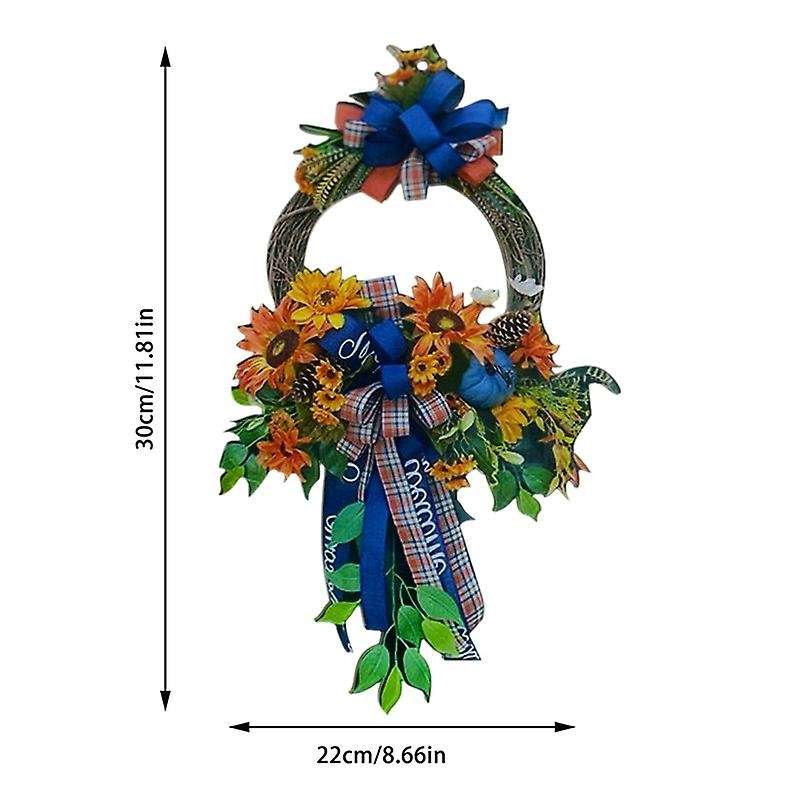 Simulation Garland Front Door Wreath Pendant Door Hanging Home Decor
