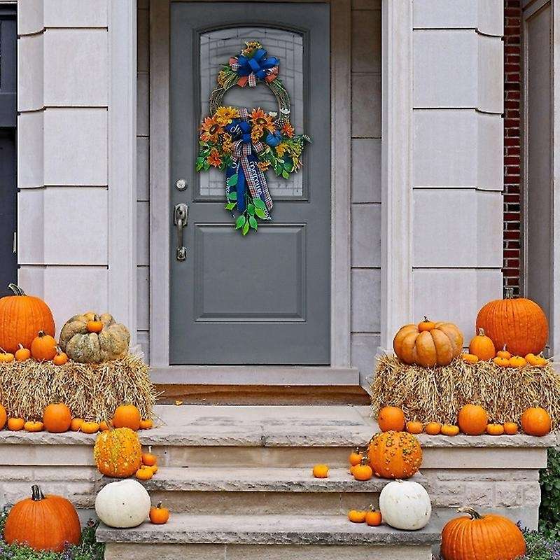 Simulation Garland Front Door Wreath Pendant Door Hanging Home Decor