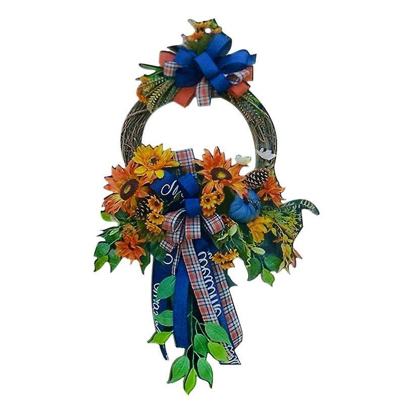 Simulation Garland Front Door Wreath Pendant Door Hanging Home Decor