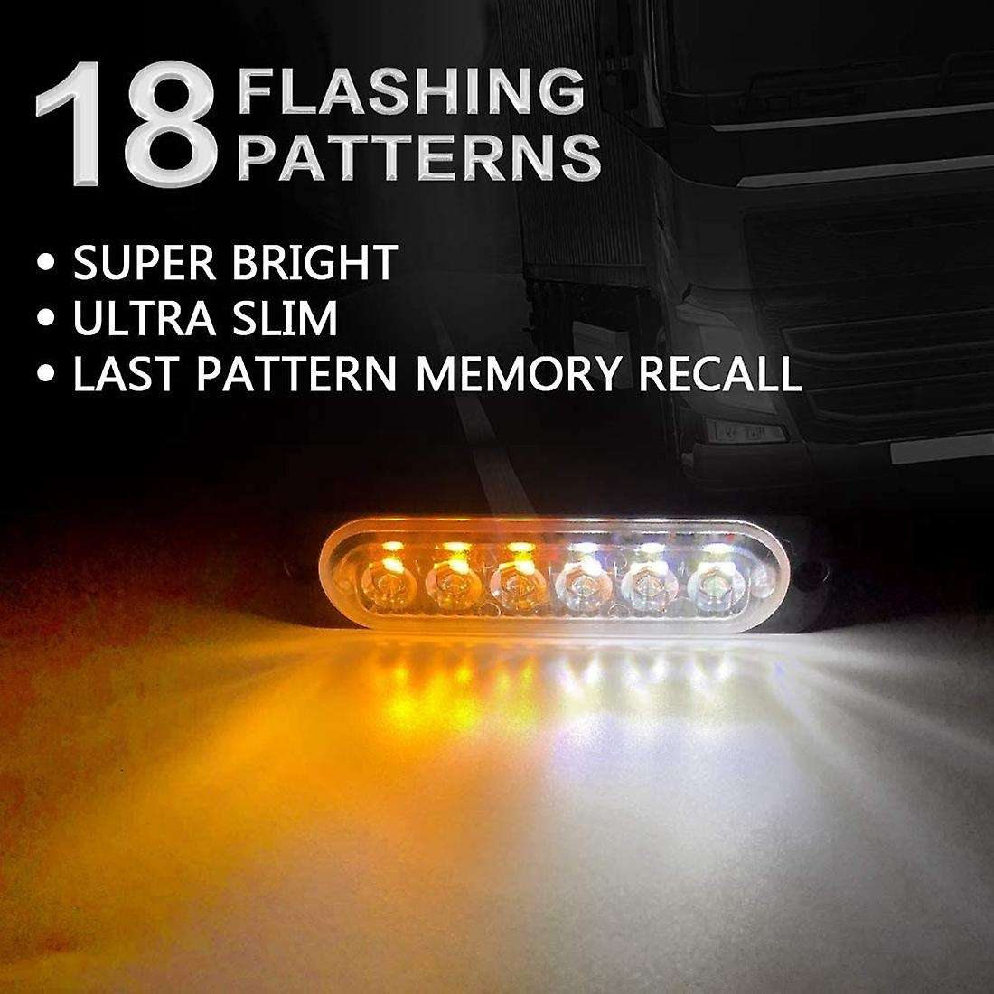 6led Emergency Warning Light Beacon Hazard Flash Caution Strobe Light
