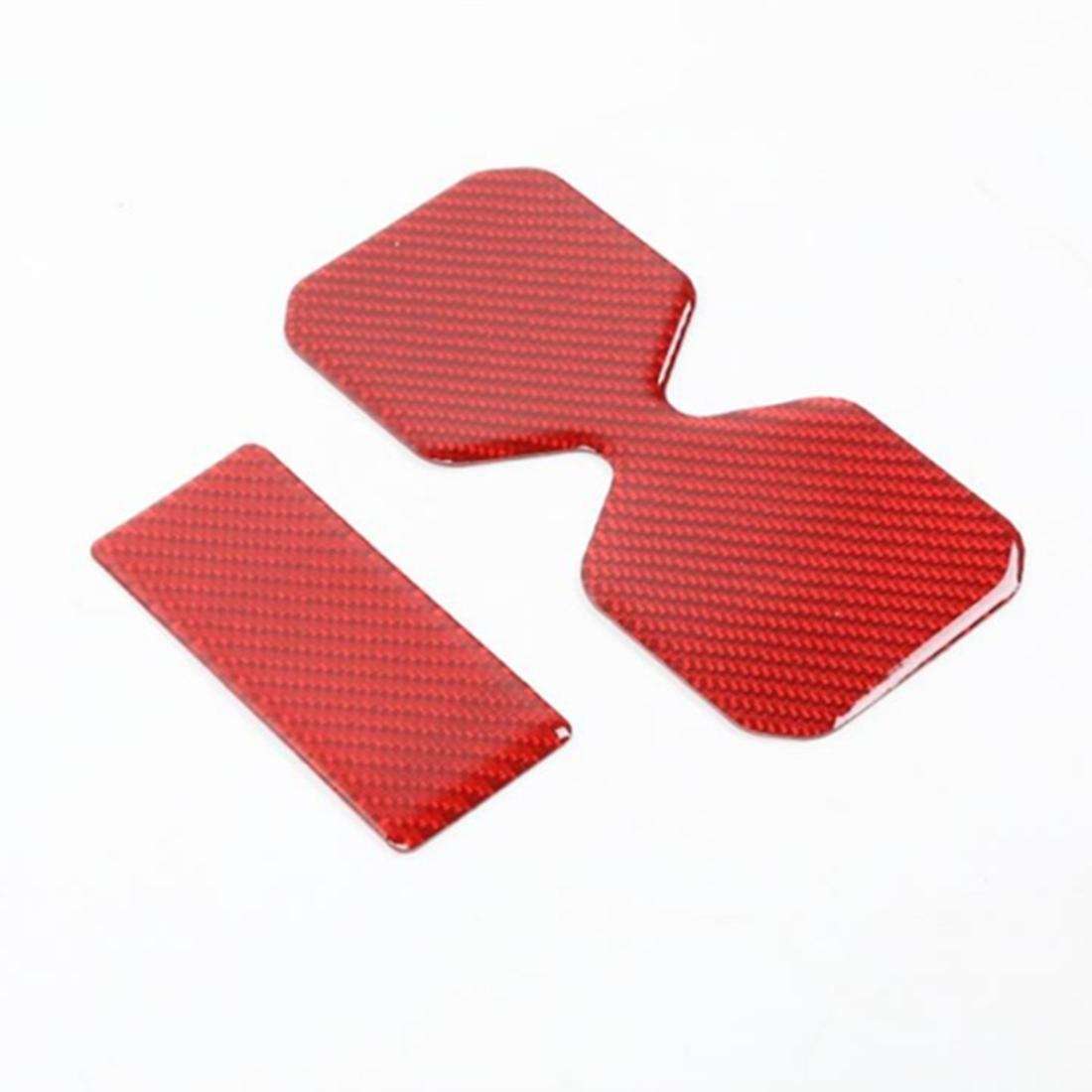 Car Cup Holder Mat Pad for Jimny Jb74 2019-2022 , Red Carbon Fiber