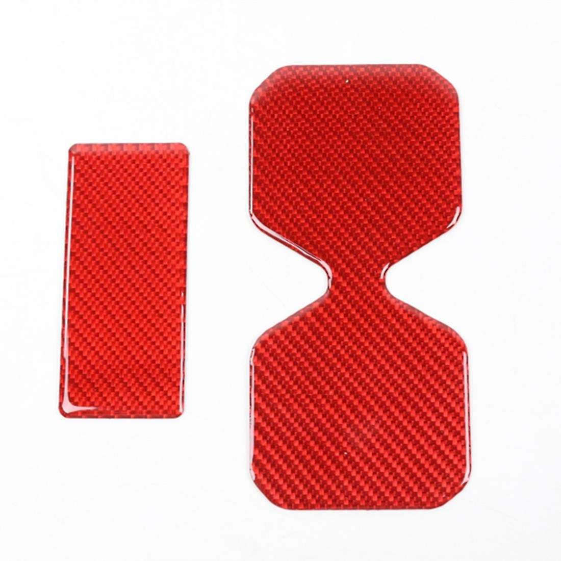 Car Cup Holder Mat Pad for Jimny Jb74 2019-2022 , Red Carbon Fiber
