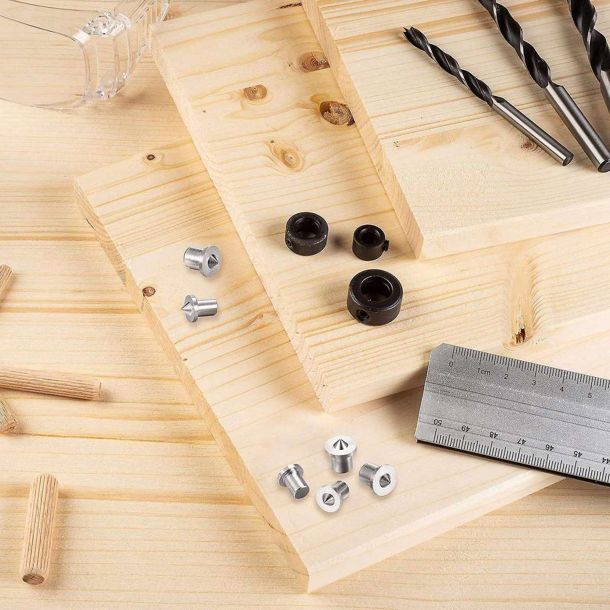 24pcs Dowel and Tenon Center Transfer Plugs for Woodworking Tool