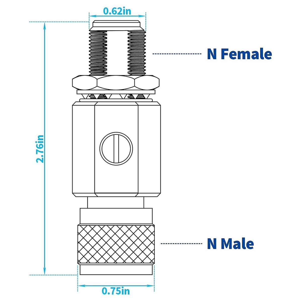 Surge Protector Coaxial Arrester N Male to N Female 50 Ohm Dc 0-6ghz