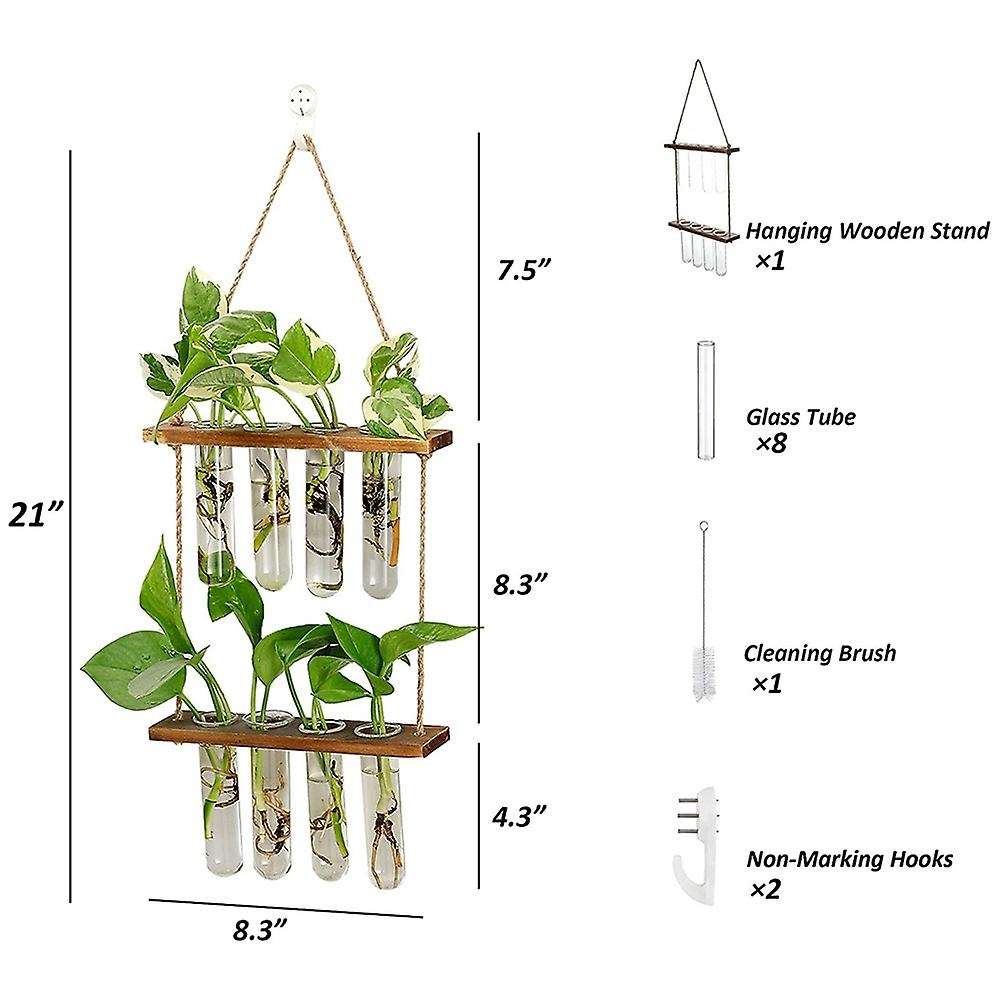 Wall Hanging Plant Glass Propagation Station Tubes Flower Terrarium