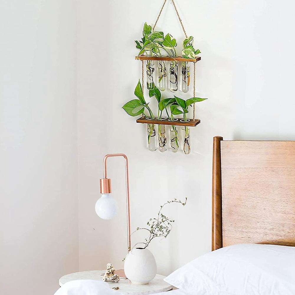 Wall Hanging Plant Glass Propagation Station Tubes Flower Terrarium
