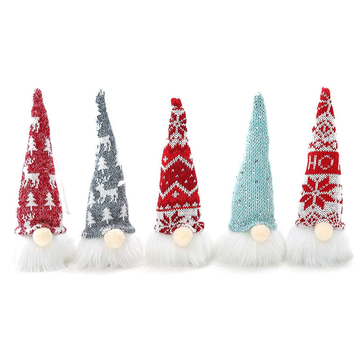 Christmas Led Light Up Glow Faceless Doll Little Figurine Ornament